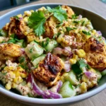 Street Corn Creamy Cucumber Chicken Salad