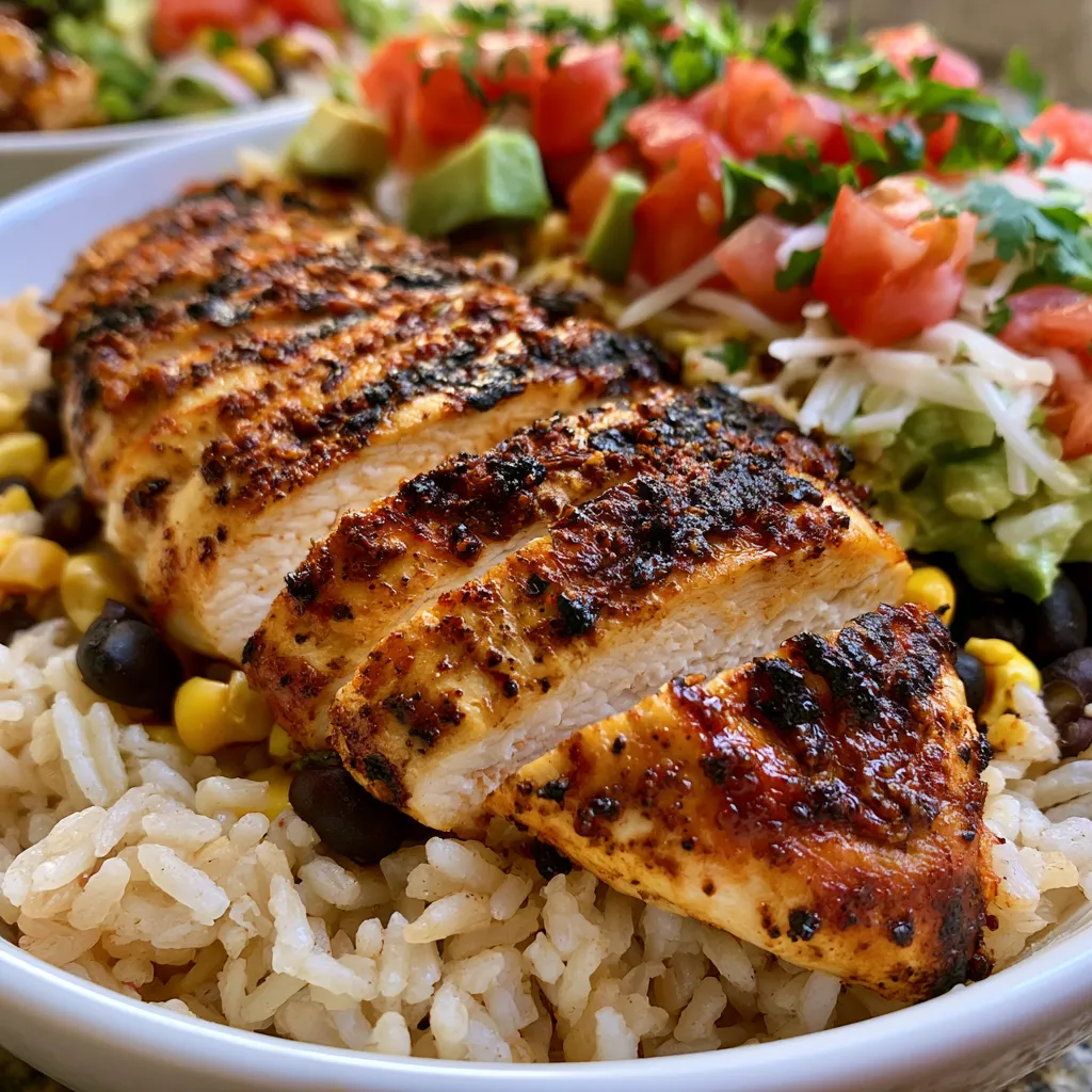 Grilled Chicken Burrito Bowls