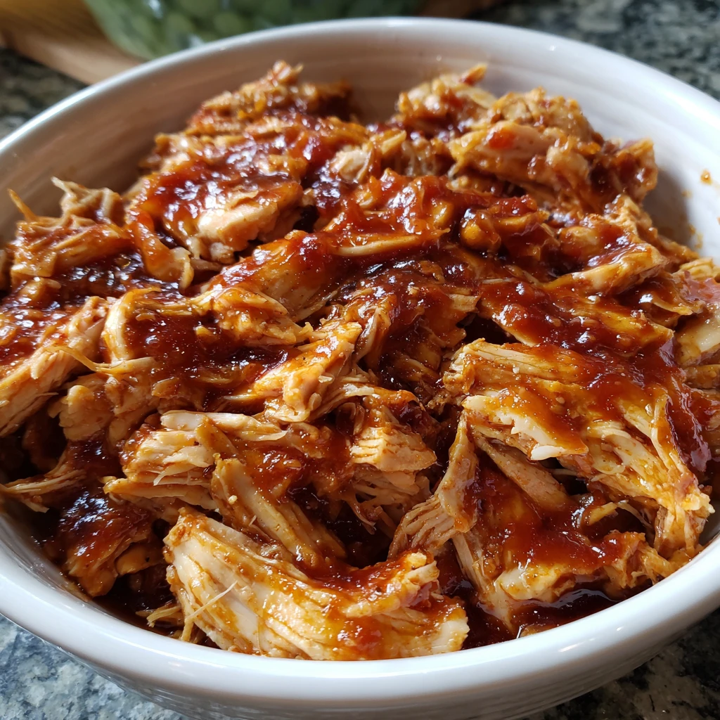 Slow Cooker Shredded BBQ Chicken
