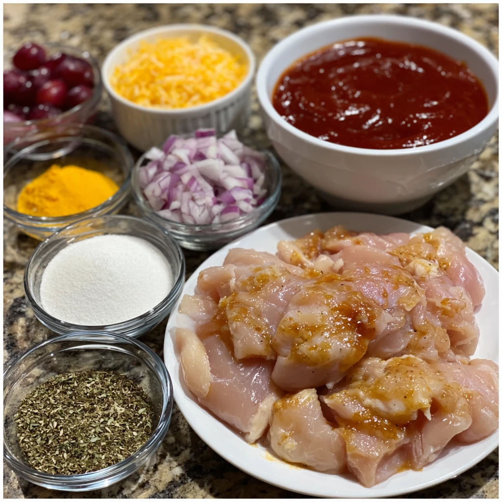 Slow Cooker Shredded BBQ Chicken